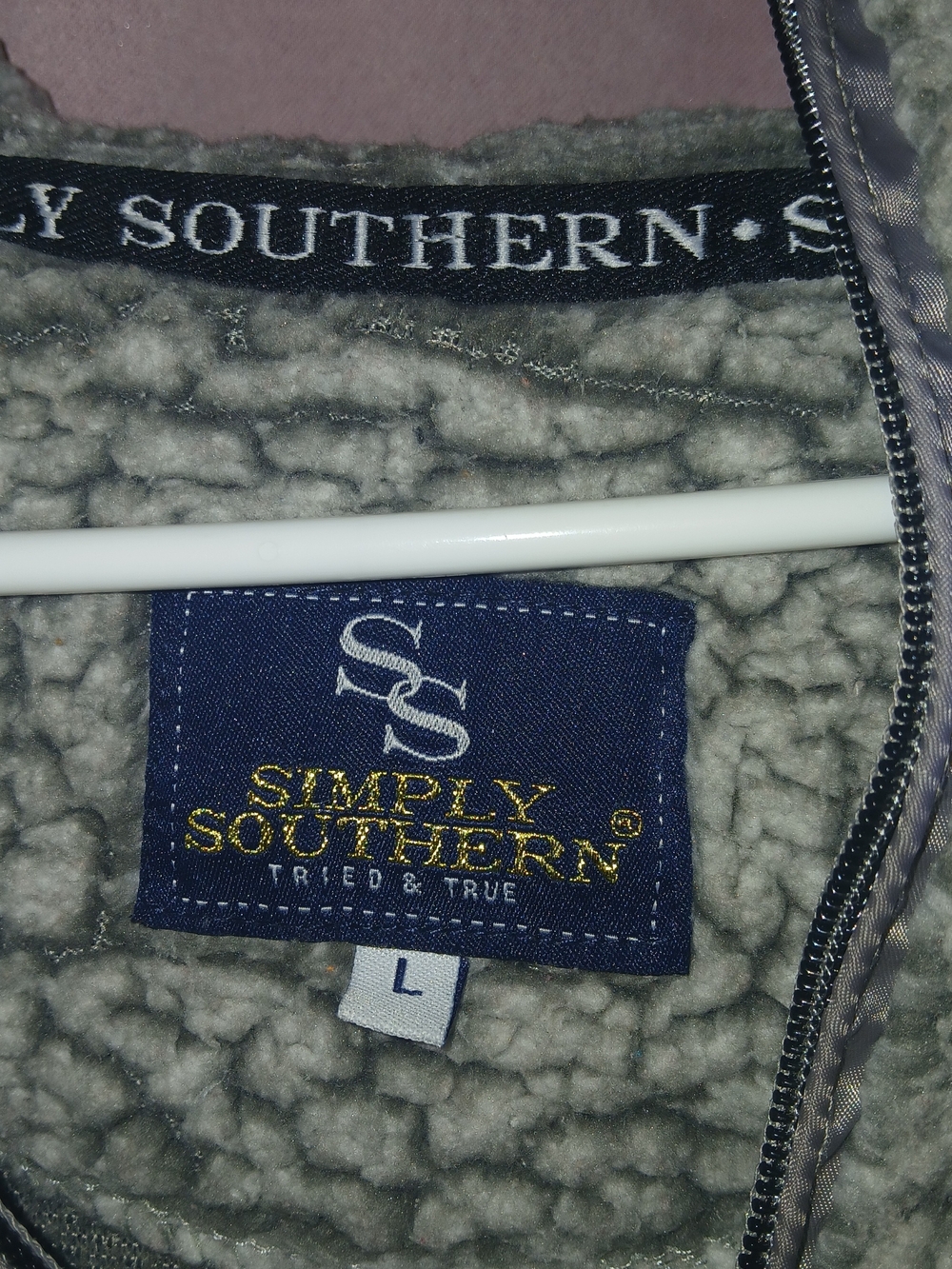 Simply Southern Men's Gray Sherpa-Lined Jeans Jacket